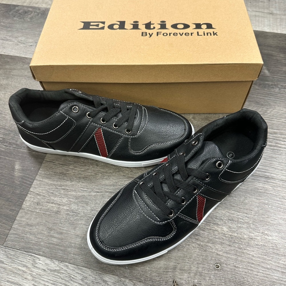 Forever Link Men's Black and Red Edition Sneakers